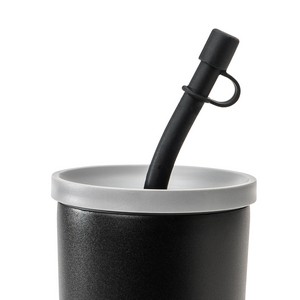 Flexible Straw with Cap On