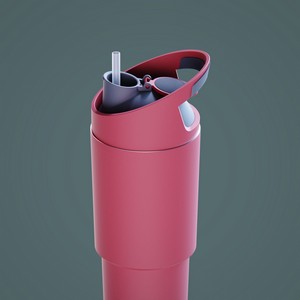 Open Lid with Straw