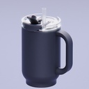 Open Lid Tumbler with Straw