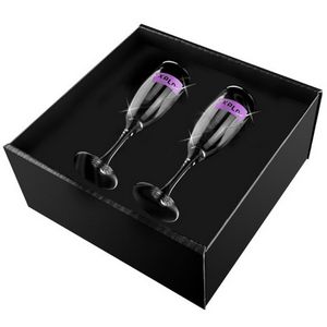 Clear - 2 piece Set in Bellagio Box with Logo