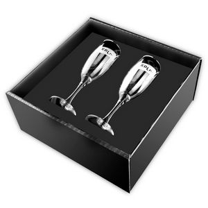 Clear - 2 piece Set in Bellagio Box with Logo