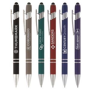 [LNS] Ellipse Softy w/Stylus - Laser Engraved - Metal Pen