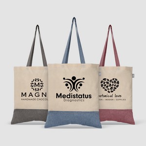 Quebec - 5 oz. Two-Tone Recycled Cotton Tote