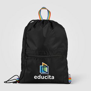 Spectrum Recycled Polyester Drawstring Bag - 2 gal - Heat Transfer