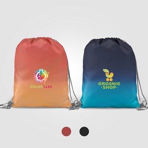 [ULO-C] Vilda 210D Polyester Ombre Drawstring Bag - 6L - Full-Color Inkjet