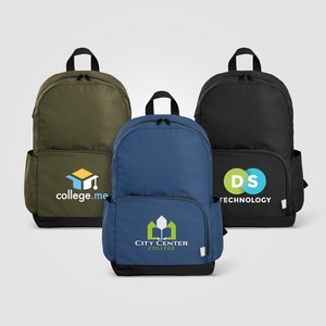 Kora rPET Dual Pocket Gold-Zip 15" Laptop Backpack - 20L - Heat Transfer