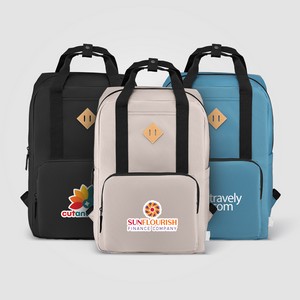 Majesty 300D rPET 15" Laptop Adjustable Strap Backpack - 16L -Heat Transfer