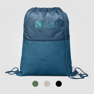 Sora Recycled 210D Polyester Quilted Drawstring Bag - 6L - ColorJet