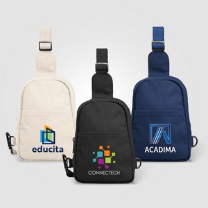 Canyon 12oz. Recycled Cotton Adjustable Strap Crossbody Bag - 1.5L