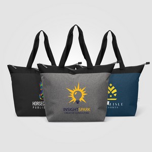 [UMX-T] Metropolis™ 600D Recycled Polyester Zippered 44-can Cooler Tote Bag - 20L - Heat Transfer
