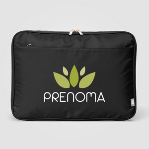 Auric Recycled 75D Polyester Gold Zipper Laptop Case - Heat Transfer