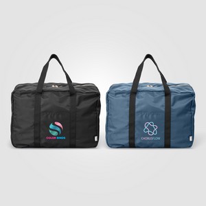 [UPK-T] Auric Recycled 75D Polyester Dual Compartment Travel Duffel - 33L - Heat Transfer