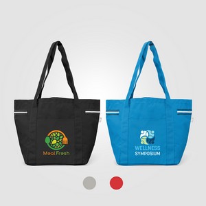 Newport Recycled 600D Polyester Stripe Tote Bag - 20L - Heat Transfer