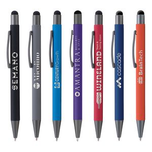 Bowie Softy w/Stylus - Laser Engraved - Metal Pen