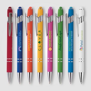 Ellipse Softy Brights w/Stylus - ColorJet - Full-Color Metal Pen