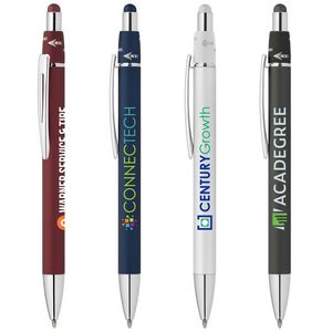[MZM-C] Orbit Spinner Chrome Metal Pen w/ Stylus - ColorJet