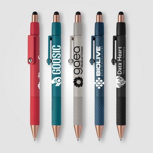 Nora Plastic Spinner Stylus Pen - Silkscreen