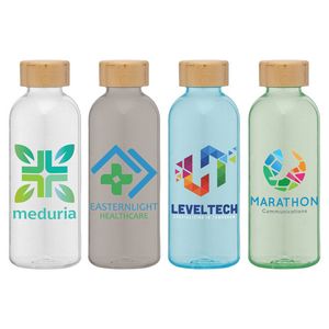 [WDX-C] Strom - 22 oz. RPET Water Bottle with Bamboo Lid - ColorJet