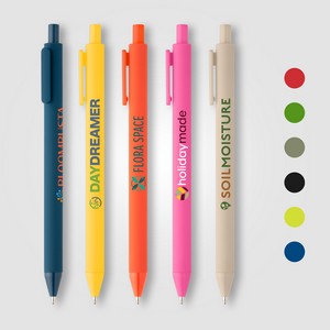 Bloom Recycled Plastic Retractable Soft Touch Pen - ColorJet