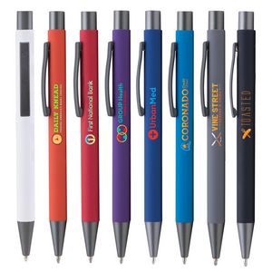[LUM-C] Bowie Softy w/Rubberized Finish - ColorJet - Full Color Metal Pen