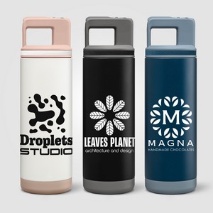 [WJW] Grosche Alpine Stainless Steel Removable Straw Flip n' Sip Bottle - 20oz