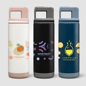 [WJW-C] Grosche Alpine Stainless Steel Removable Straw Flip n' Sip Bottle - 20oz -ColorJet