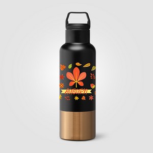 [WKR-C] Auric Recycled Stainless Steel Vacuum Insulated Bottle - 22.5 oz. - ColorJet