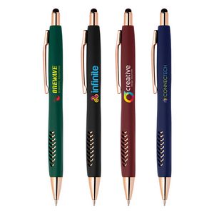 [AGU-C] Avalon Softy Rose Gold Pen w/ Stylus - ColorJet
