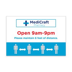 [C1218IN1] 12"h x 18"w Custom Corrugated Yard/Lawn Sign