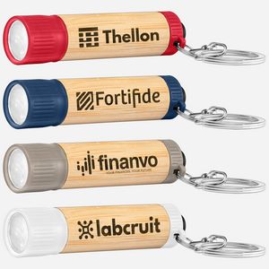 [FHQ] Bamboo LED Flashlight with Keyring