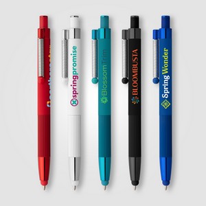[JBK-C] Lisbon Recycled Aluminum Monochrome Fidget Stylus Pen -ColorJet