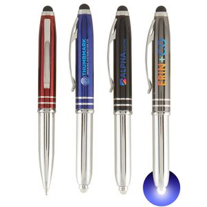 [LWF-C] Vivano Duo w/LED Light & Stylus - ColorJet - Full-Color Metal Pen