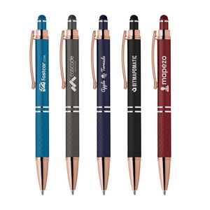 [MQO] Phoenix Softy Rose Gold Classic Pen w/ Stylus - Laser