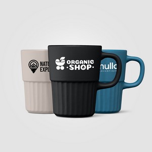 [MVP] Majesty Ceramic Matte Finish Fluted Mug - 15oz