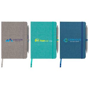 [NZX-C] Melville 5.8" x 8.3" RPET Notebook & Zen Pen Gift Set - ColorJet