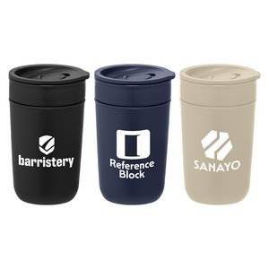[WDZ] Danube - 12 oz. Ceramic Tumbler with Recycled Plastic Exterior & Lid