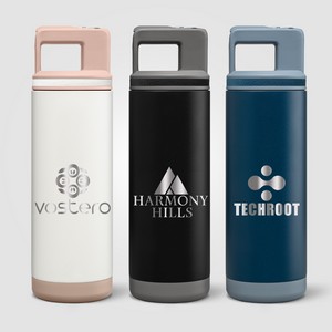 [WJW-L] Grosche Alpine Stainless Steel Removable Straw Flip n' Sip Bottle - 20oz -Laser Engraved