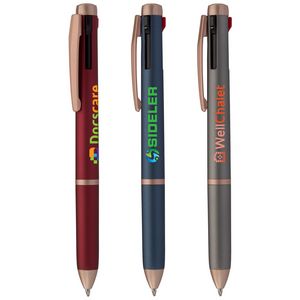 [AJM-C] Trio Rose Gold Multi-Ink Pen - ColorJet