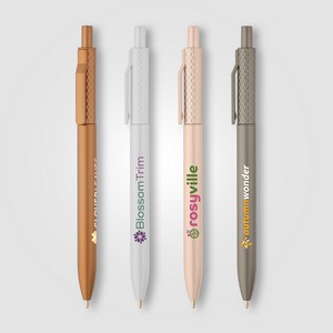 [ALK-C] Vale Recycled Plastic Diamond Textured Metallic Pen -ColorJet