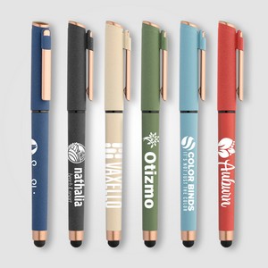 [ALM] York Recycled Plastic Bronze Trim Stylus Gel Pen