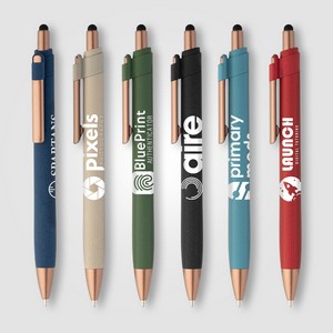 [ALN] York Recycled Plastic Bronze Trim Stylus Ballpoint Pen