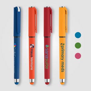 Islander Recycled Plastic Brights Gel Grip Pen - ColorJet