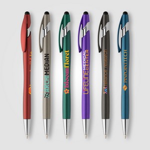 [AMU-C] La Jolla Recycled Plastic Metallic Stylus Pen - ColorJet
