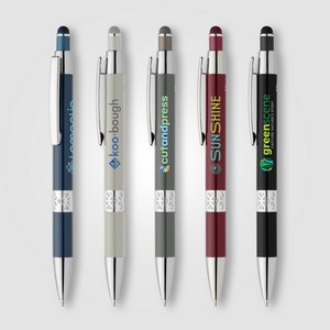 [JCB-C] Adorn Recycled Aluminum Chrome Trim Stylus Pen - ColorJet
