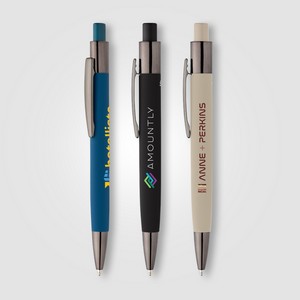 [JCD-C] Malmö Recycled Aluminum Soft Touch Barrel Pen - ColorJet