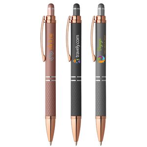 [MRR-C] Phoenix Softy Rose Gold Metallic Pen w/ Stylus - ColorJet