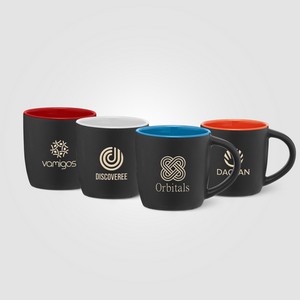 [MUZ-L] Zanzibar - 12 oz. Matte Black Ceramic Mug with ColorPop - Laser