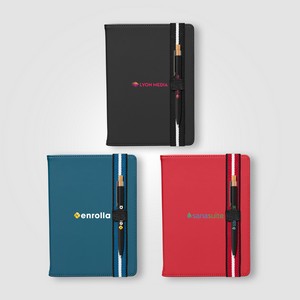 [NDX] Newport rPET Chevron Refillable Journal Pen Set - A5