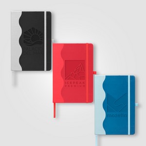 [NDY-D] Grete Recycled PU Wave Pattern Journal - A5 - Deboss