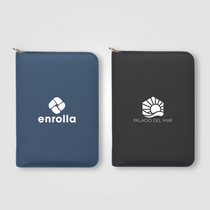 [NEY] Aurelia Recycled Gold Zipper Portfolio - A5 - Silkscreen